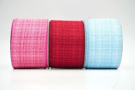 सादे रंगों वाला बर्लाप वायर्ड रिबन - सादे रंगों वाला बर्लाप वायर्ड रिबन